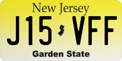 NJ license plate J15VFF
