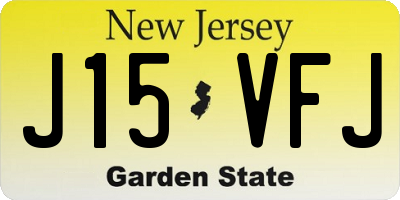 NJ license plate J15VFJ