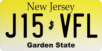 NJ license plate J15VFL