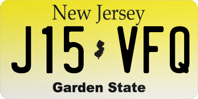 NJ license plate J15VFQ