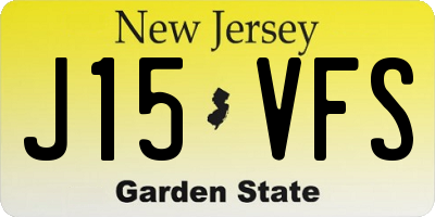 NJ license plate J15VFS