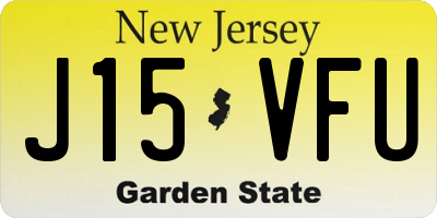 NJ license plate J15VFU