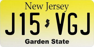 NJ license plate J15VGJ