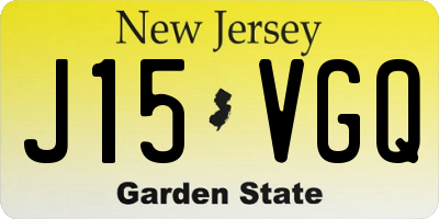 NJ license plate J15VGQ