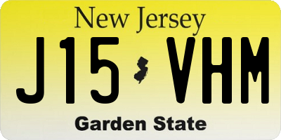 NJ license plate J15VHM