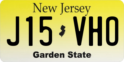 NJ license plate J15VHO