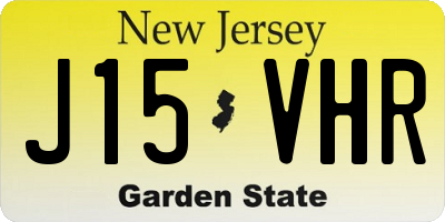 NJ license plate J15VHR