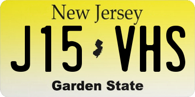NJ license plate J15VHS