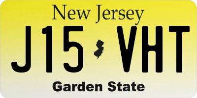 NJ license plate J15VHT