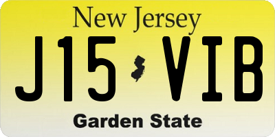 NJ license plate J15VIB