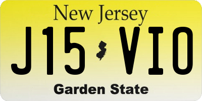 NJ license plate J15VIO