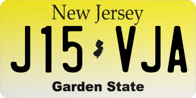 NJ license plate J15VJA