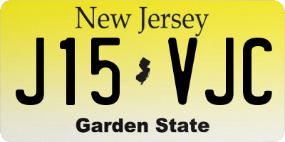 NJ license plate J15VJC