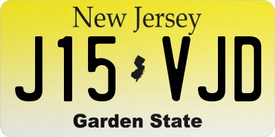 NJ license plate J15VJD