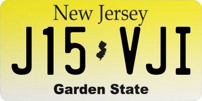 NJ license plate J15VJI