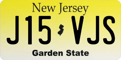 NJ license plate J15VJS