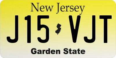 NJ license plate J15VJT