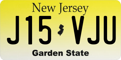 NJ license plate J15VJU