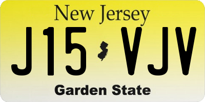 NJ license plate J15VJV