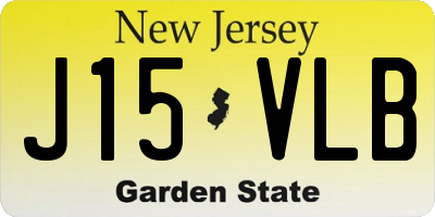 NJ license plate J15VLB