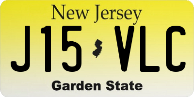 NJ license plate J15VLC