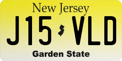 NJ license plate J15VLD