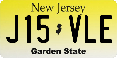 NJ license plate J15VLE