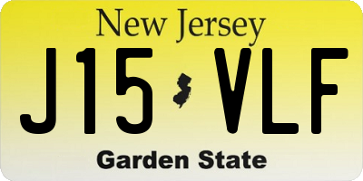 NJ license plate J15VLF