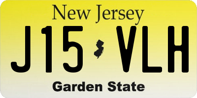 NJ license plate J15VLH