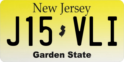 NJ license plate J15VLI