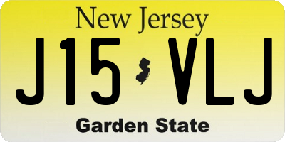 NJ license plate J15VLJ