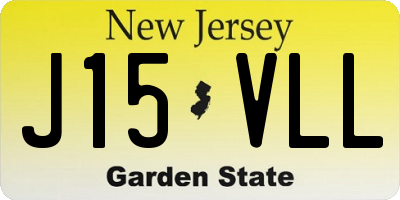 NJ license plate J15VLL