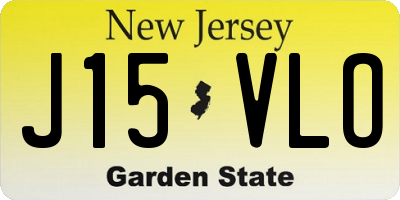 NJ license plate J15VLO