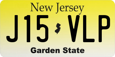 NJ license plate J15VLP