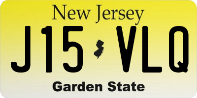 NJ license plate J15VLQ