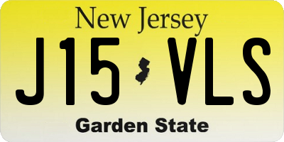NJ license plate J15VLS