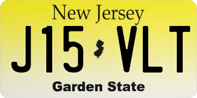 NJ license plate J15VLT