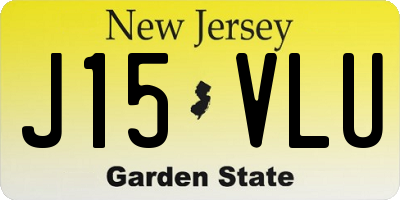 NJ license plate J15VLU