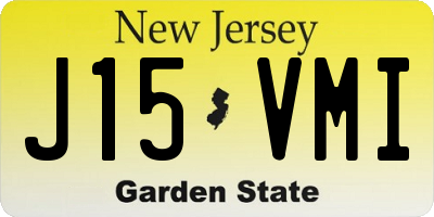 NJ license plate J15VMI