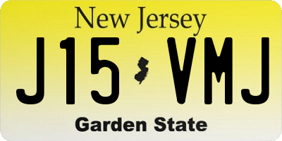 NJ license plate J15VMJ