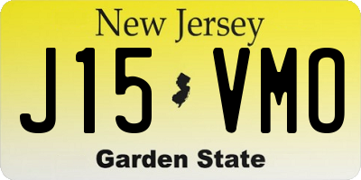 NJ license plate J15VMO