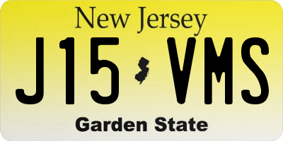 NJ license plate J15VMS