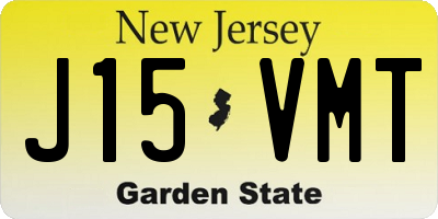 NJ license plate J15VMT