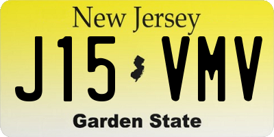 NJ license plate J15VMV