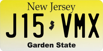 NJ license plate J15VMX