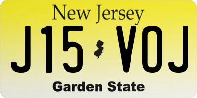 NJ license plate J15VOJ
