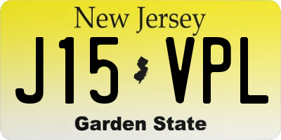 NJ license plate J15VPL