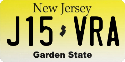 NJ license plate J15VRA