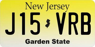 NJ license plate J15VRB