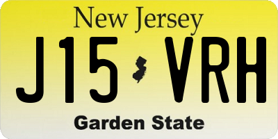 NJ license plate J15VRH